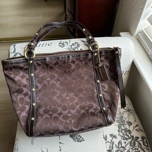 Coach handbag, medium, brown